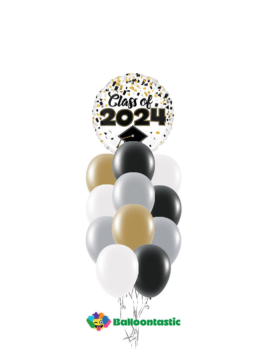 Class of 2024 Confetti Balloon Bouquet - #13