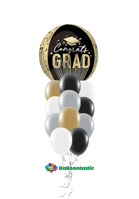 Congrats Grad Orb Balloon Bouquet - #10
